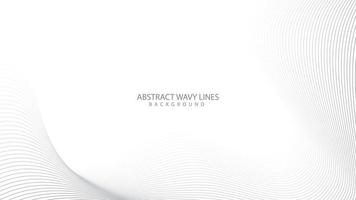 Abstract elegant white background with flowing line waves vector