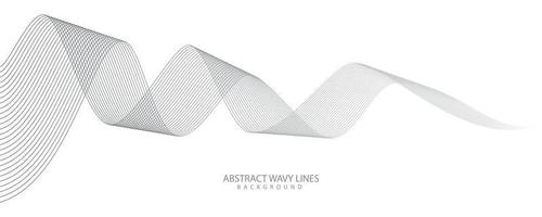 Fondo blanco elegante abstracto con ondas de línea fluida