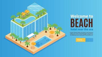 Welcome To Beach Banner vector