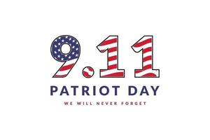 vector illustration 9.11 patriot day banner