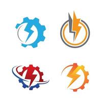 Lightning logo images vector