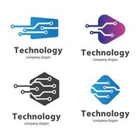 Technology logo images illustration vector