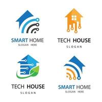 Smart house logo design vector