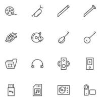 Music Thin Line icons Sets vector