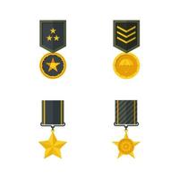 Medal of military valour. vector illustration