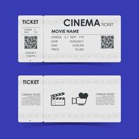 Cinema ticket. Guideline for design graphics. Vector illustration