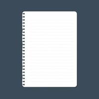 White paper with line dot. vector illustration