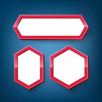 Set of hexagon frame design. Vector illustration