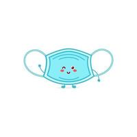 linda máscara personaje ilustración sonrisa feliz mascota logo niños jugar vector