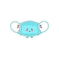 linda máscara personaje ilustración sonrisa feliz mascota logo niños jugar vector