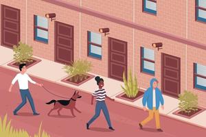 House Security Flat Illustration vector