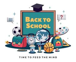 Back To School Composition vector
