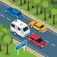 Family Road Trip Composition vector