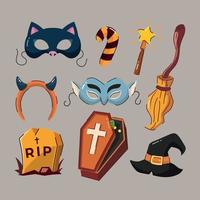 conjunto de elementos de halloween vector