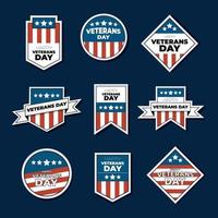 Veterans Day Stickers vector