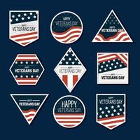 Veterans Day Stickers vector