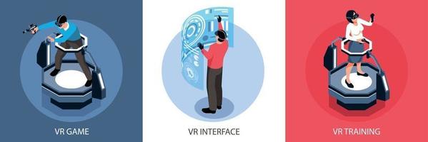 Virtual Reality Isometric Design Concept vector