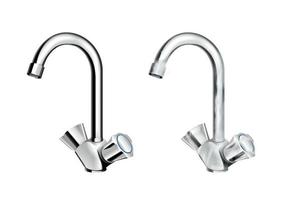 Dirty Water Faucet  Realistic Set vector