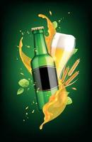Beer Refreshment Realistic Composition vector