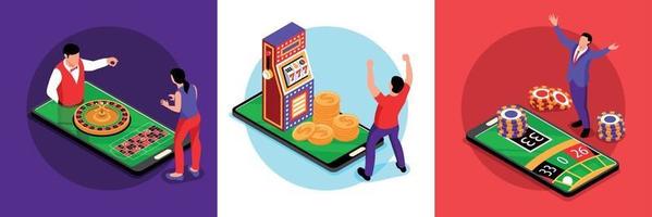 Isometric Casino Design Concept vector