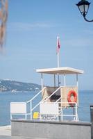 Lifeguard tower on the beach photo