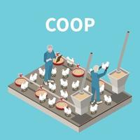 Coop Isometric Background vector