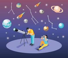 Looking Through Telescope Composition vector