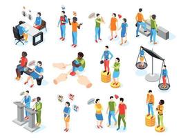 Discrimination Isometric Recolor Set vector