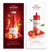Tomato Ketchup Banners Set vector