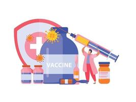 Vaccination Flat Background vector