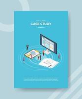 case study concept for template banner and flyer vector
