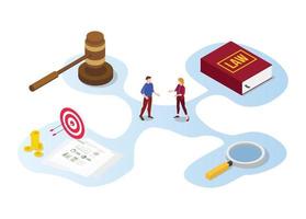 legal advice consultation concept with people discussion vector