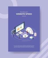 website loading speed concept for template banner and flyer vector