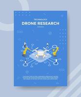 drone research technology concept for template banner vector