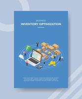 inventory optimization concept for template banner and flyer vector