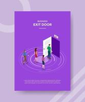 exit door strategy concept for template banner and flyer vector