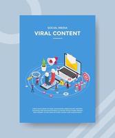 social media viral content magnet on smartphone email in laptop vector