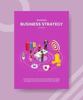 Business strategy people team work collaboration meeting vector