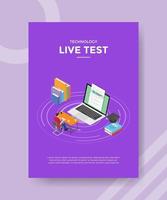 live exam concept for template banner and flyer vector