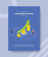 increase income concept for template banner and flyer vector