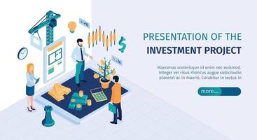Investment Horizontal Web Banner vector