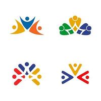 Community, adoption, care, teamwork logo design vector