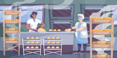 Bakery Production Facility Composition vector