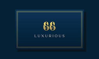 Vintage royal initial letters SS logo. vector