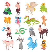 Fairy Tale Icons Set vector