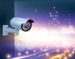 City Surveillance Camera Composition vector