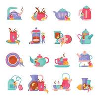 Tea Ceremony Icons Collection vector