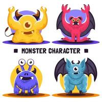 colección de personajes de monstruos vector