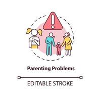 Parenting problem concept icon vector