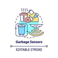 Garbage sensors concept icon vector